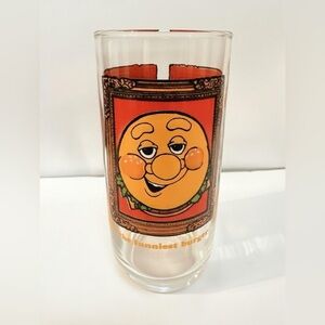 Vintage Glass with Cartoon Design